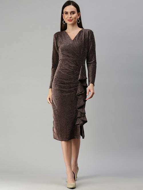 v-neck embellished bodycon dress - 18390460 - Very Small Image - 1