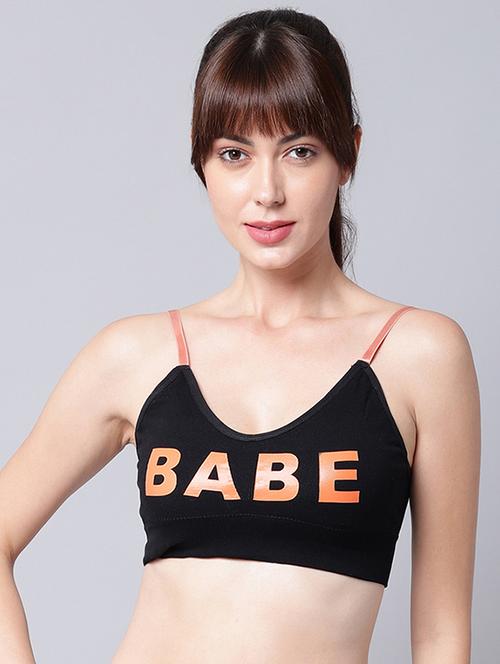 lightly padded graphic bralette bra - 18390720 - Very Small Image - 1