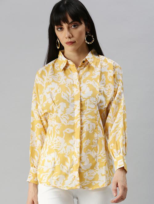 shirt collar printed regular shirt - 18390849 - Very Small Image - 1