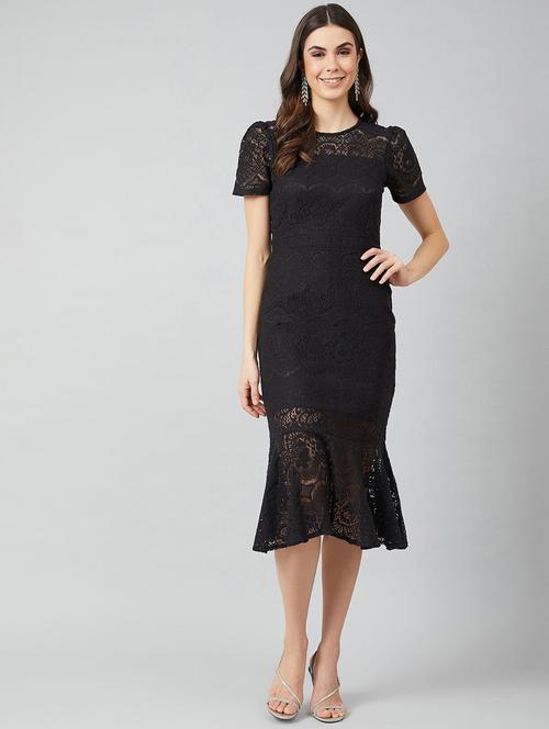 puff sleeved self-designed sheath dress - 18391130 - Very Small Image - 1