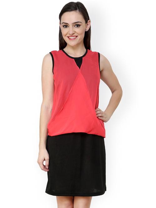 sleeveless color-blocked sheath dress - 18391152 - Very Small Image - 1