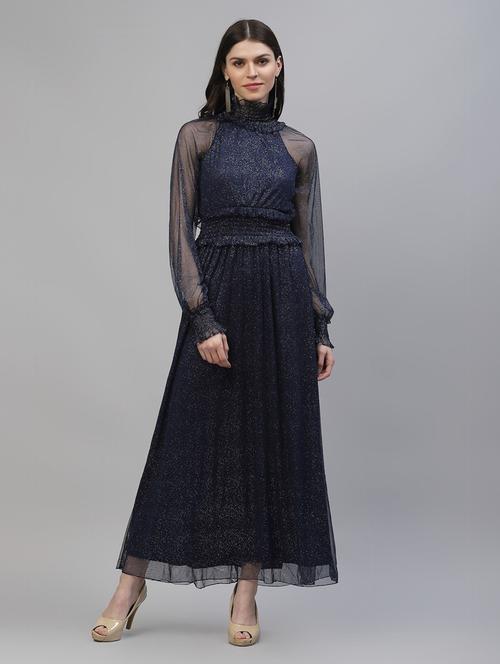 long sleeved solid maxi dress - 18391173 - Very Small Image - 1