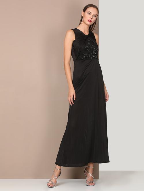 v-neck embellished gown dress - 18391682 - Very Small Image - 1