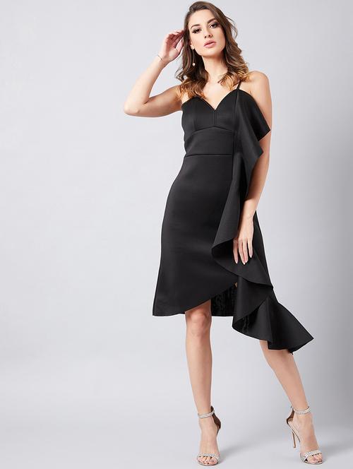 cami neck solid ruffle dress - 18391775 - Very Small Image - 1