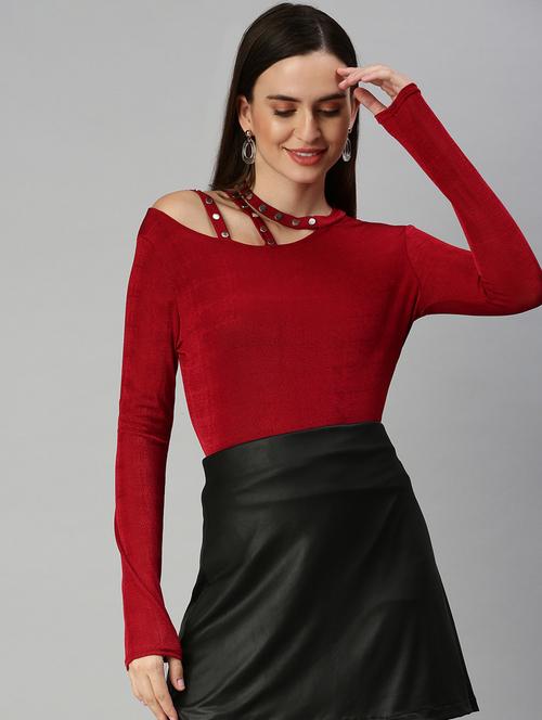 long sleeved solid crop top - 18392047 - Very Small Image - 1