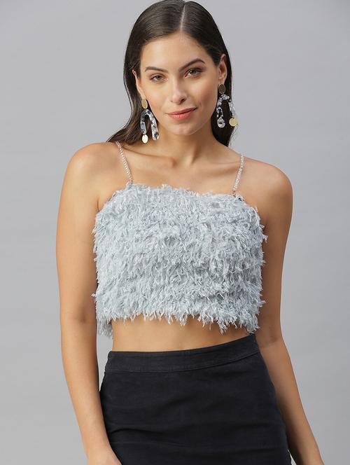 cami neck solid crop top - 18392203 - Very Small Image - 1