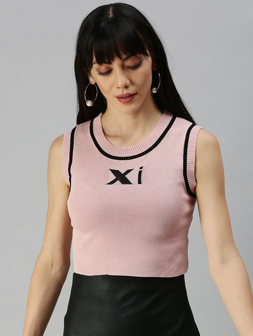 contrast detail solid crop top - 18392212 - Very Small Image - 1