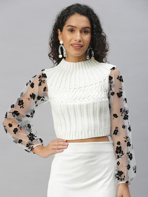 high neck solid crop top - 18392224 - Very Small Image - 1