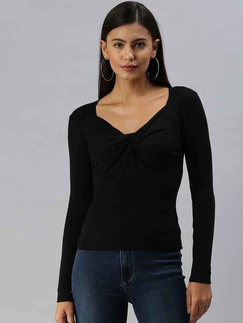 long sleeved solid regular top - 18392239 - Very Small Image - 1