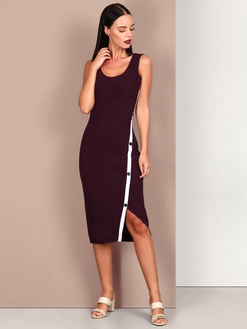 sleeveless solid sheath dress - 18392444 - Very Small Image - 1