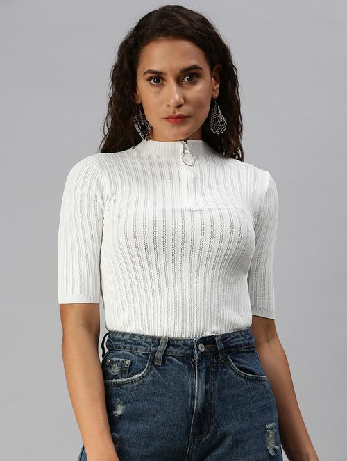 high neck solid top - 18392649 - Very Small Image - 1