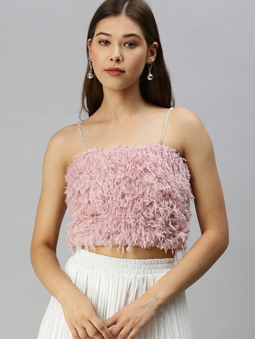 cami neck solid crop top - 18393081 - Very Small Image - 1
