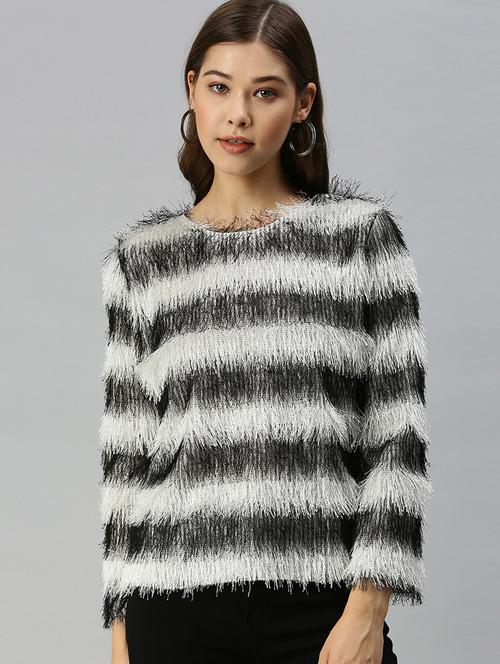 long sleeved striped regular top - 18393088 - Very Small Image - 1