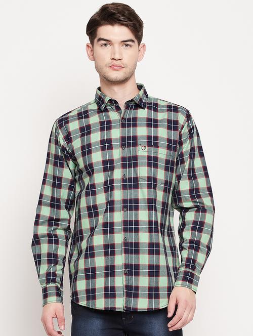 green checkered casual shirt - 18393165 - Very Small Image - 1