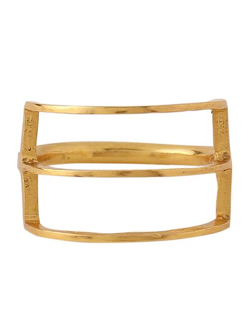 gold brass finger ring - 18393278 - Very Small Image - 1