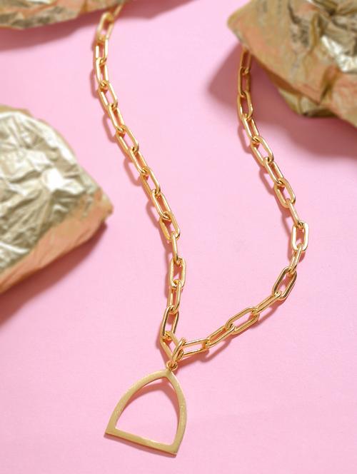 gold brass long necklace - 18393431 - Very Small Image - 1