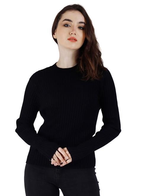 long sleeved solid pullover - 18393493 - Very Small Image - 1