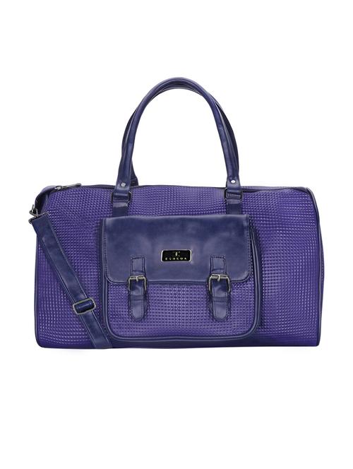blue leatherette (pu) dufflebag - 18394048 - Very Small Image - 1
