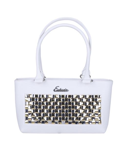 white leatherette (pu) handbag - 18394516 - Very Small Image - 1