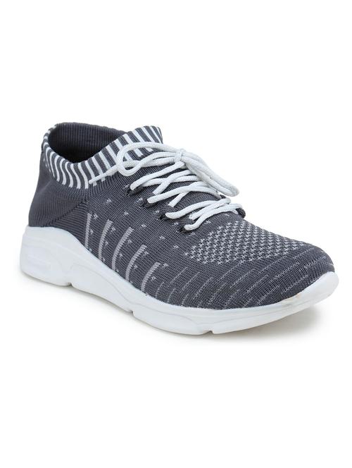 women grey lace-up sports shoe - 18394606 - Very Small Image - 1