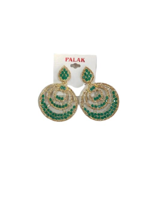 ladies metal earrings gold color - 18394640 - Very Small Image - 1