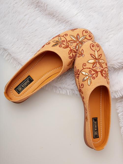 orange canvas slip on ballerina - 18394706 - Very Small Image - 1