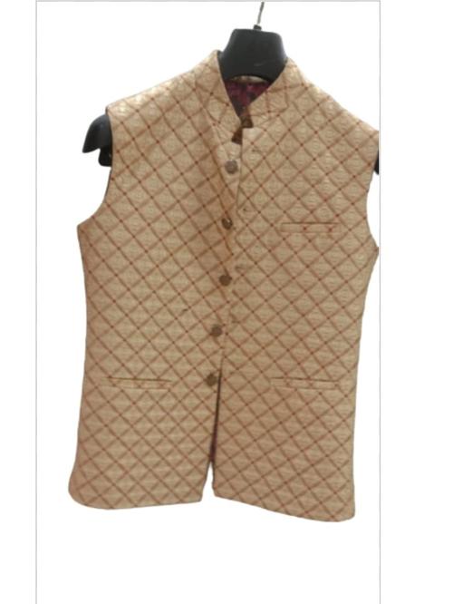 men brocade waist coat - 18394813 - Very Small Image - 1