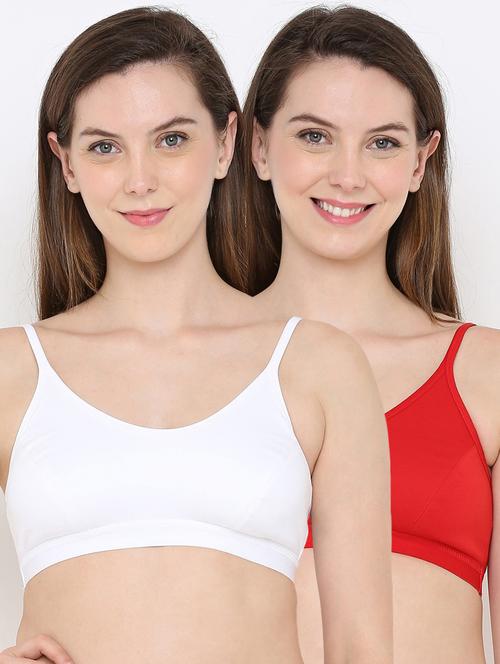 set of 2 pcs solid bralette - 18395542 - Very Small Image - 1