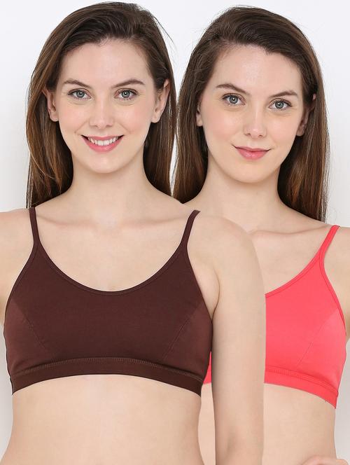 set of 2 pcs solid bralette - 18395553 - Very Small Image - 1