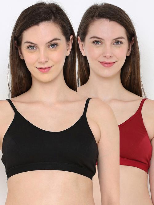 set of 2 pcs solid bralette - 18395558 - Very Small Image - 1