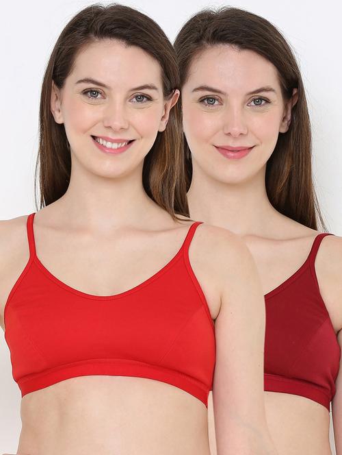 set of 2 pcs solid bralette - 18395567 - Very Small Image - 1