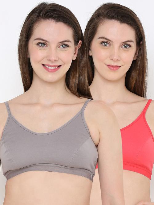 set of 2 pcs solid bralette - 18395571 - Very Small Image - 1