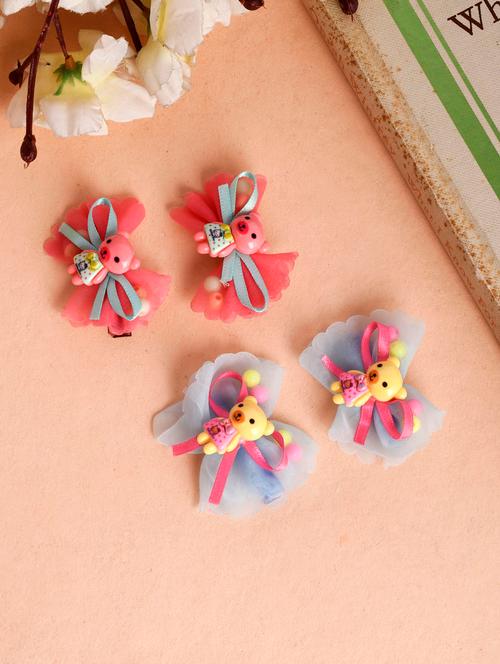 set of 4 bow cartoon alligator hair clip - 18395829 - Very Small Image - 1