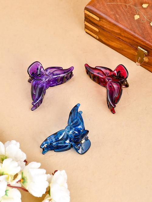 set of 3 bow clawclip clutch - 18396173 - Very Small Image - 1