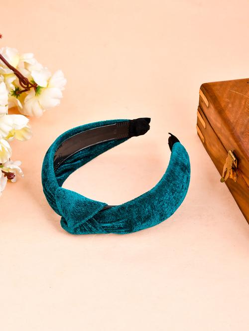 green velvet knot hairband - 18396232 - Very Small Image - 1