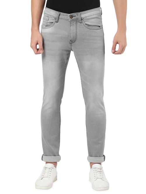 grey light washed denim jean - 18396308 - Very Small Image - 1