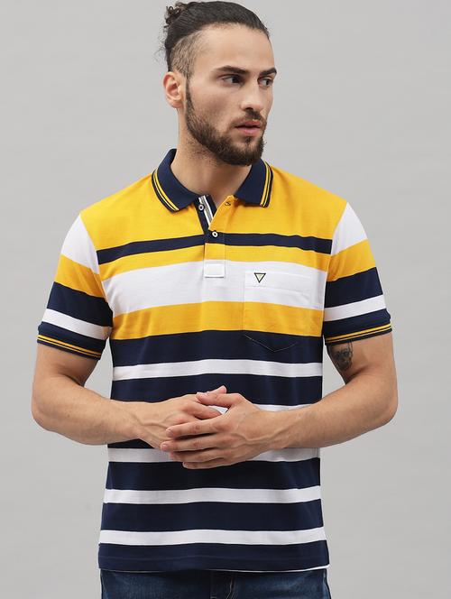yellow striped polo t-shirt - 18396821 - Very Small Image - 1