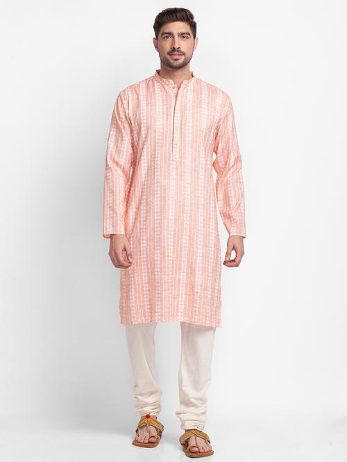 orange printed long kurta - 18396953 - Very Small Image - 1