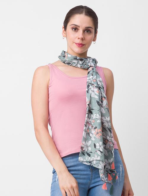 green viscose scarf - 18396956 - Very Small Image - 1