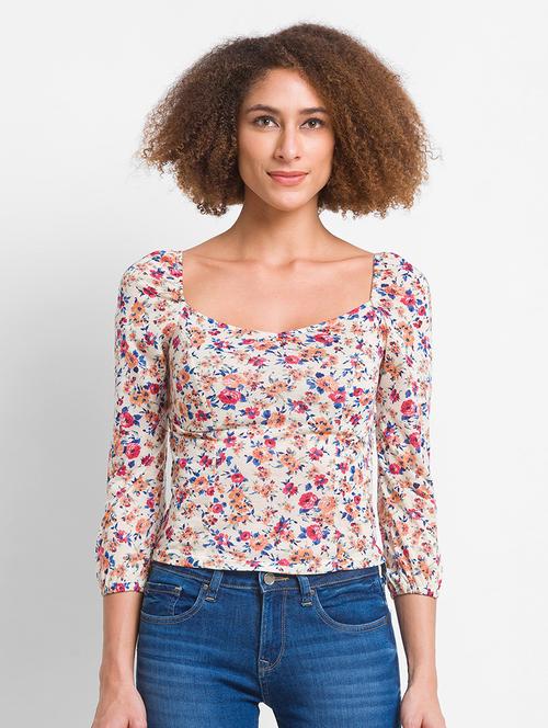 women's crop sweetheart neck top - 18396975 - Very Small Image - 1
