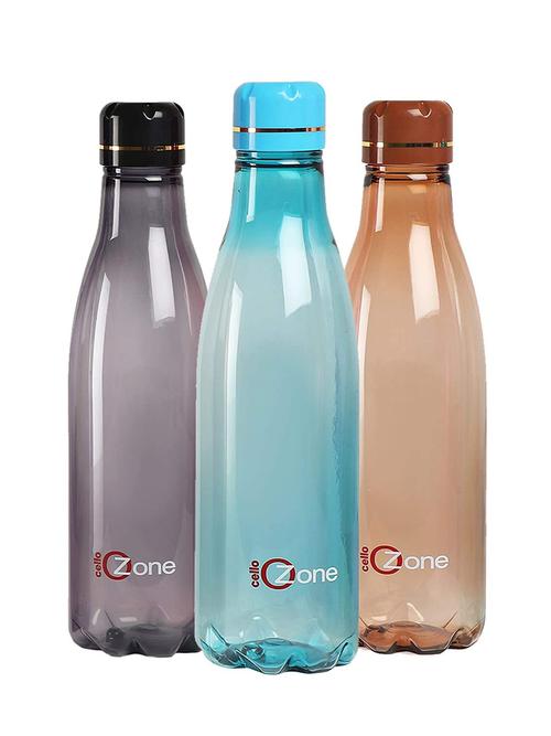 cello ozone 1 litre, water bottles, multicolor, water bottle, set of 3 - 18397021 - Very Small Image - 1