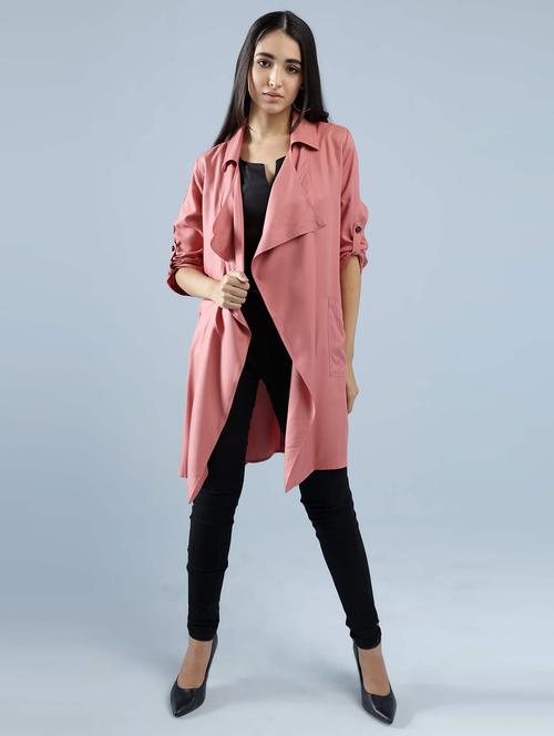 lapel neck solid shrug - 18397076 - Very Small Image - 1