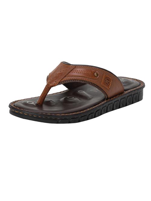 tan leather slip on slippers - 18397132 - Very Small Image - 1