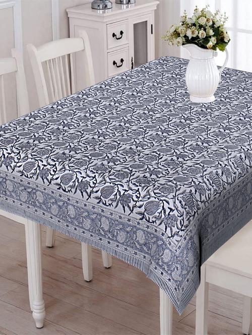 texstylehome thick cotton 6 seater block print table cloth - 18397165 - Very Small Image - 1