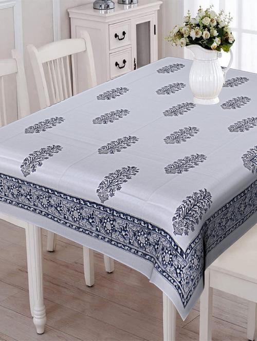 texstylehome thick cotton 6 seater block print table cloth - 18397170 - Very Small Image - 1