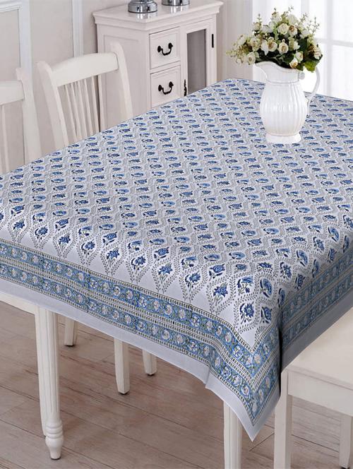 texstylehome thick cotton 6 seater block print table cloth - 18397173 - Very Small Image - 1