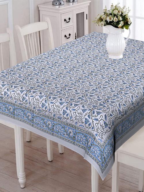 texstylehome thick cotton 8 seater block print table cloth - 18397177 - Very Small Image - 1