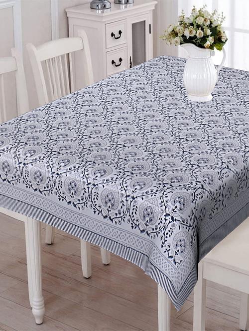 texstylehome thick cotton 8 seater block print table cloth - 18397178 - Very Small Image - 1