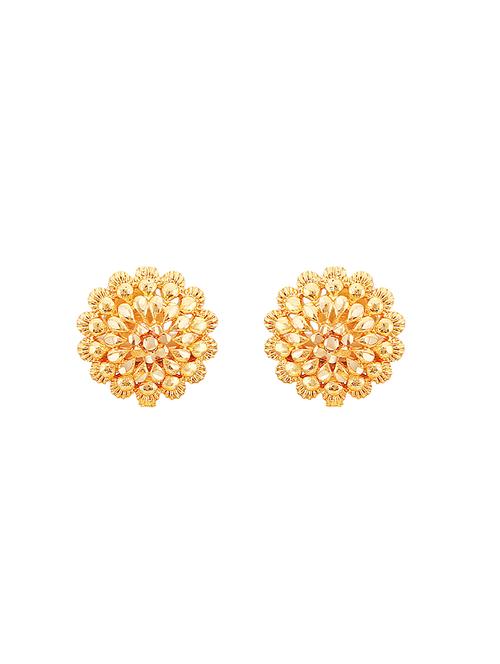 gold brass studs earring - 18397371 - Very Small Image - 1