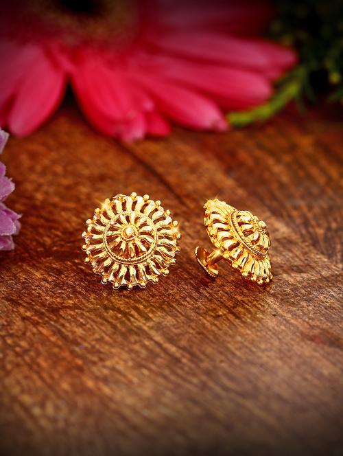 traditional 1gm gold plated earring - 18397379 - Very Small Image - 1